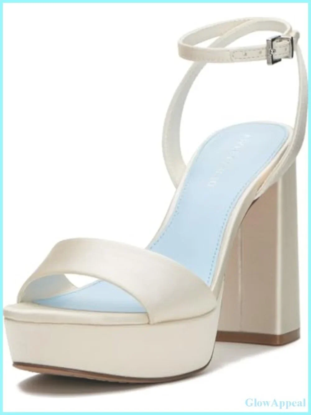 Platform Heeled Sandal Ankle Strap Block Heel Open Toe Adjustable Buckle